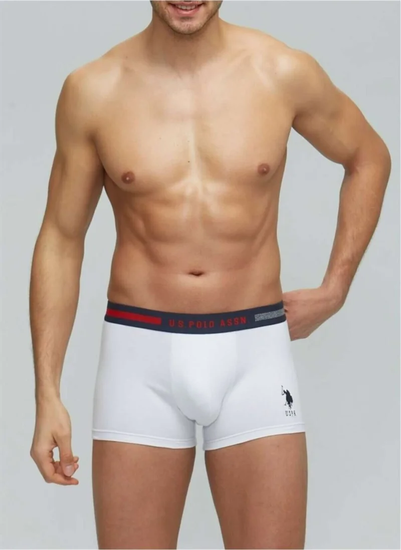 يو اس بولو اسن 3-Pack Black White Navy Belt Brand Printed Cotton Lycra Men's Boxers