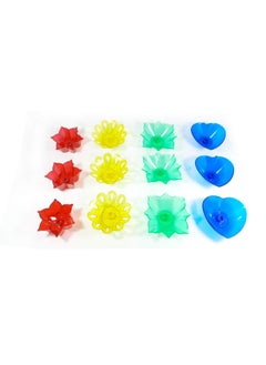 Primelife Primelife Creation Plastic Shadow Decor Floating Rangoli Diya Multicolour Set of 12 Pieces  - Image 2