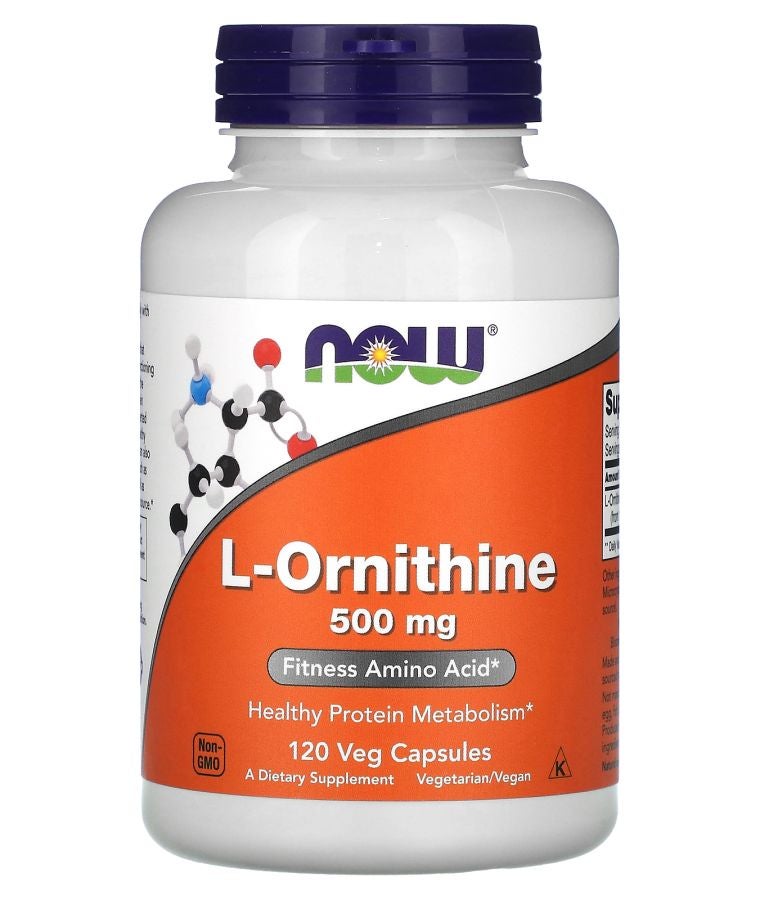 now L-Ornithine 500 mg 120 Veg Capsules