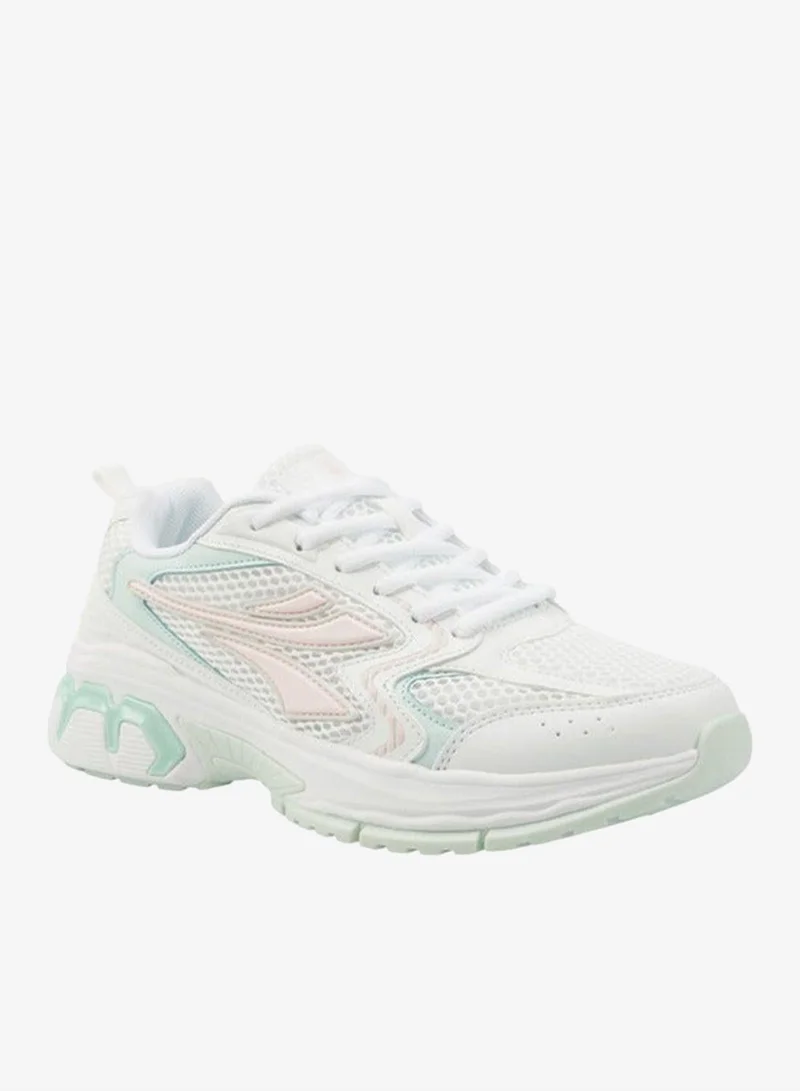 لامبرجاك حذاء رياضي نسائي بأربطة مزين بالدانتيل