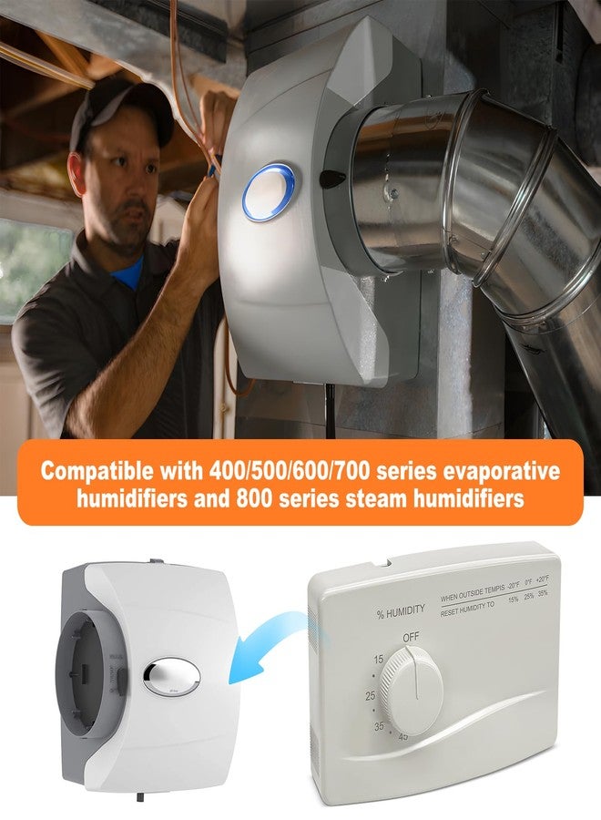FBULWSEC 4655 Wall Mounted Humidifier Control Humidistat, Manual Humidistat Digital, Fit For April-Aire Whole House Humidifier, 24VAC - Image 3