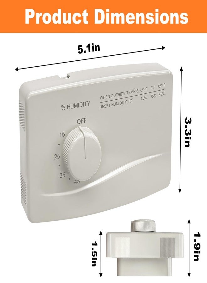 FBULWSEC 4655 Wall Mounted Humidifier Control Humidistat, Manual Humidistat Digital, Fit For April-Aire Whole House Humidifier, 24VAC - Image 2
