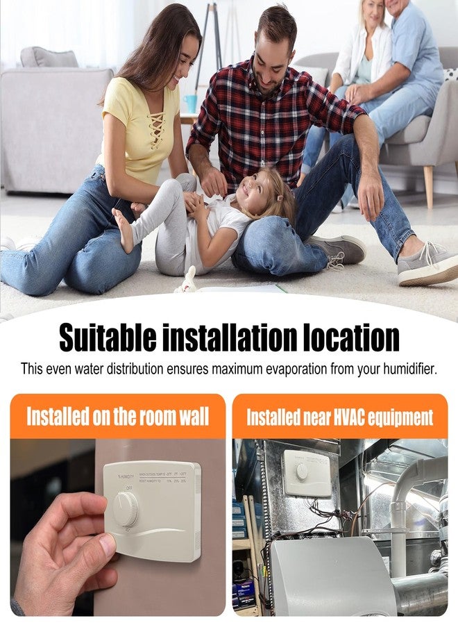 FBULWSEC 4655 Wall Mounted Humidifier Control Humidistat, Manual Humidistat Digital, Fit For April-Aire Whole House Humidifier, 24VAC - Image 4