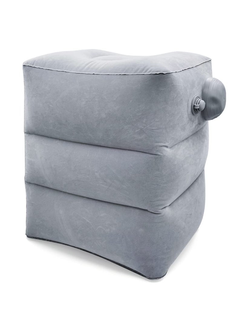 Hannea - HANNEA® Inflatable Air Travel Pillow Long Travel Footstool Seat Foot Rest Pillow Foldable Travel Pillow for Flight Home Office Footstool Self-inflatable Air Travel Pillow for Adult Kids - Image 1