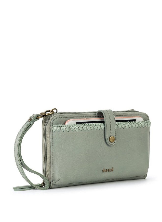 The Sak Iris Large Smartphone Crossbody Bag In Leather Detachable Wristlet Strap Meadow Ii - Image 2