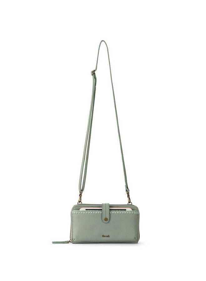 The Sak Iris Large Smartphone Crossbody Bag In Leather Detachable Wristlet Strap Meadow Ii - Image 5