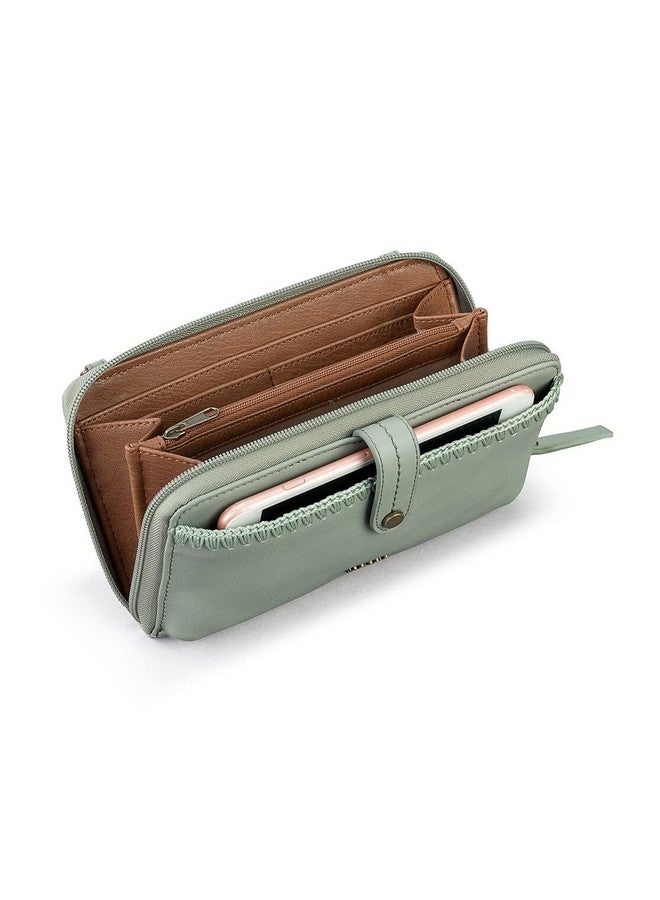 The Sak Iris Large Smartphone Crossbody Bag In Leather Detachable Wristlet Strap Meadow Ii - Image 3
