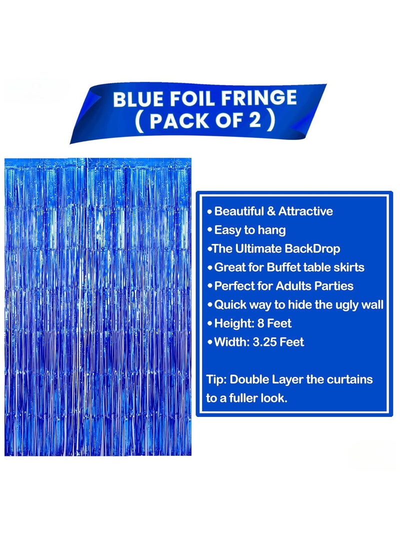 Blue Foil Fringe Curtain Pack of 2 for Blue Birthday Party Decorations | Under The Sea Party Decorations - pzsku/Z1A09FE55A8EB3021E90DZ/45/_/1722343105/f229a5b0-c373-4900-9dc3-a77502760ea4