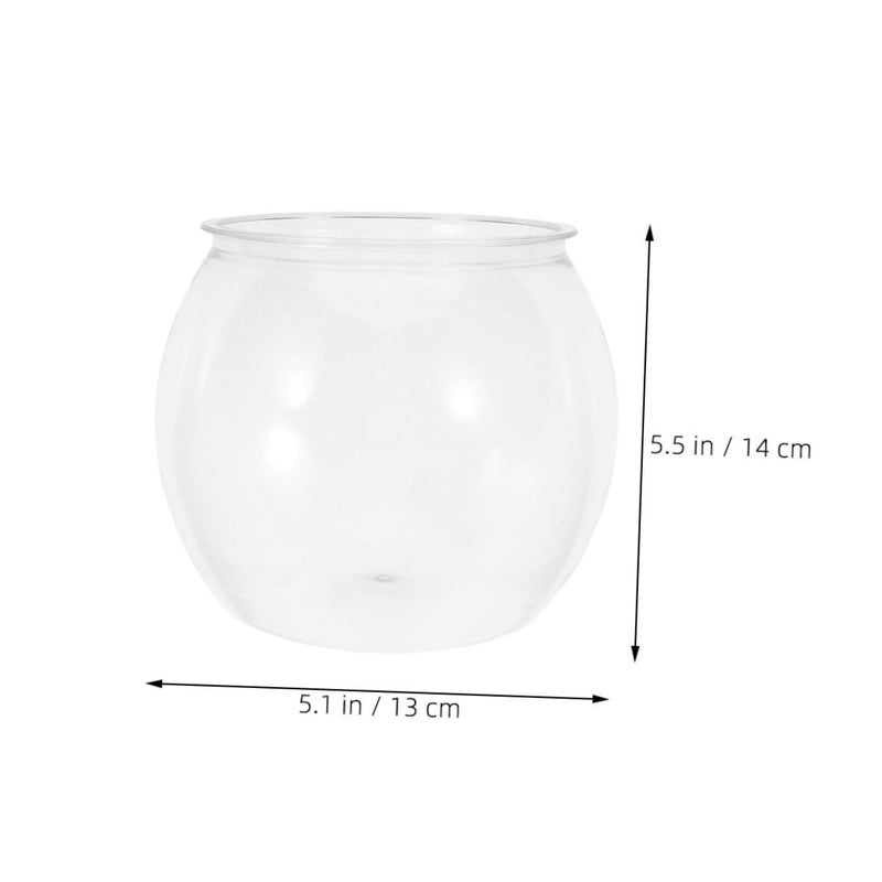 Break Resistant Round Transparent Aquarium Fish Bowl for Small Fish and Turtles Home Office Decor - Image 3