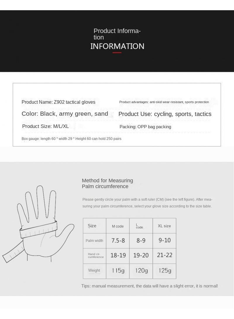 Generic Gloves For Outdoor Riding And Sports Fitness, Non-slip And Wear-resistant black XL - Image 3