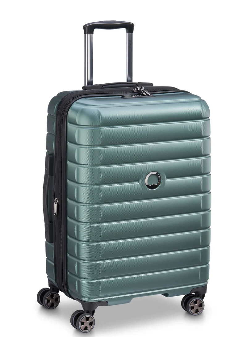 DELSEY Paris Helium Shadow 5.0 - 70 Cm Hardcase 4 Double Wheel Check-In Luggage Trolley - Green