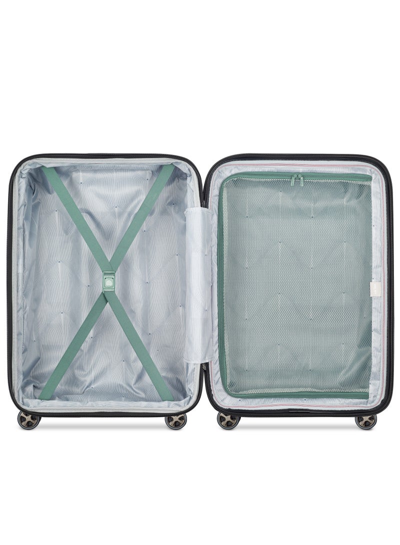 ديلسي _باريس حقيبة سفر ترولي هليوم شادو . بعجلات مزدوجة  سم خضراء - Image 3