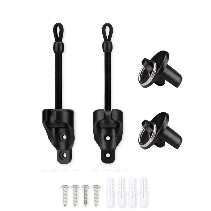 Vasteo Replacement Parts Bungee and End Cap BlackWeather Resistancefor Coolaroo Exterior Roller ShadeSun ShadeOutdoor Blind