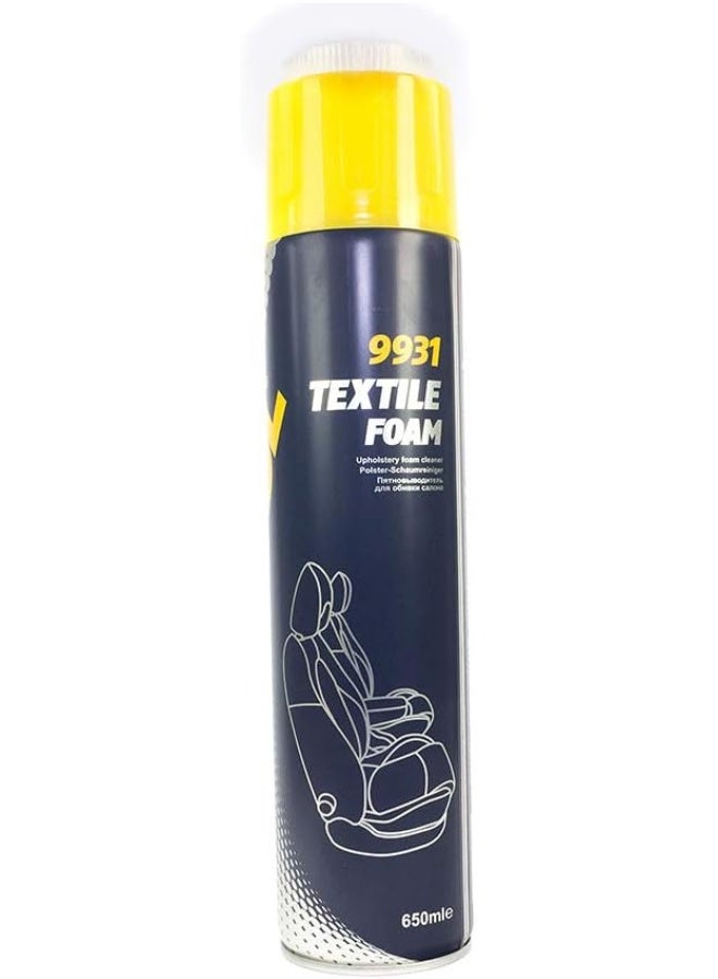 MANNOL 9931 رغوة قماشية | تزيل الأوساخ المختلفة من تنجيد الأثاث وداخل المركبات والسجاد والأقمشة (650 مل) - Image 2