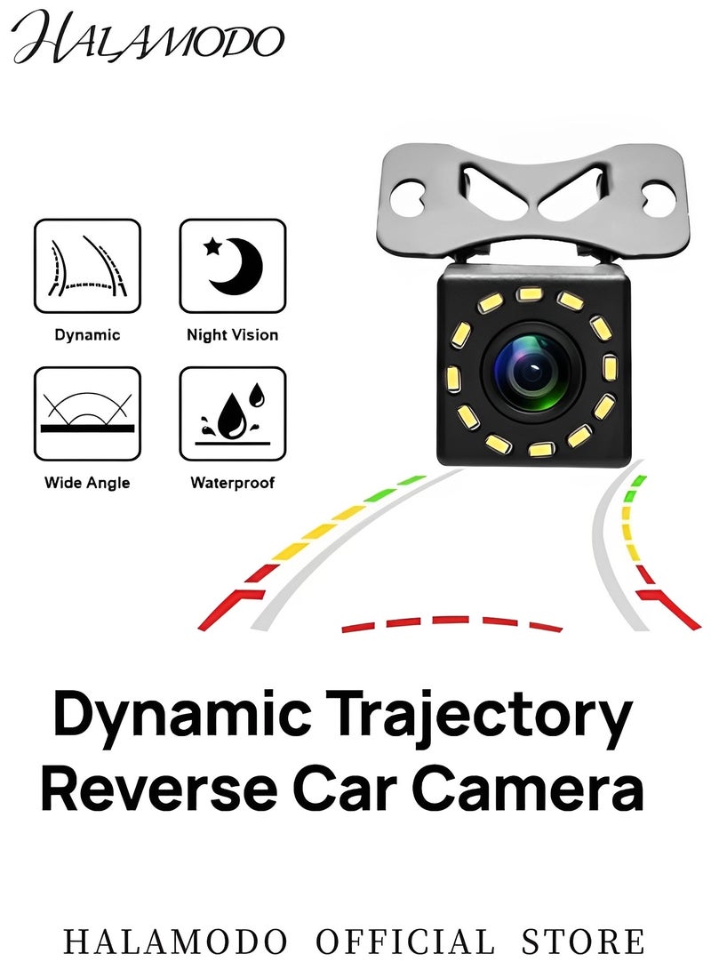 هالامودو كاميرا احتياطية للسيارة مقاومة للماء وكاميرا للرؤية الخلفية للسيارة بزاوية واسعة 170 درجة و12 مصباح LED للرؤية الليلية وكاميرات احتياطية للرجوع للخلف وكاميرات ركن السيارة عالمية للسيارات وسيارات الدفع الرباعي والشاحنات - Image 4