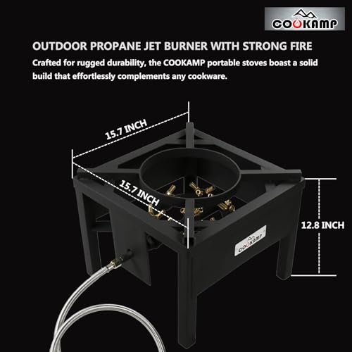 COOKAMP Propane Burner for Outdoor Cooking (23 Tips Jet Burner) - Image 2