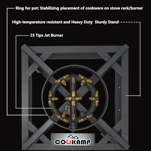 COOKAMP Propane Burner for Outdoor Cooking (23 Tips Jet Burner) - Image 3