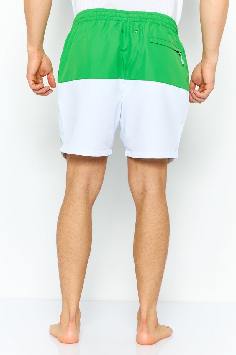 DKNY Men Brand Logo Board Shorts, Green - Image 4