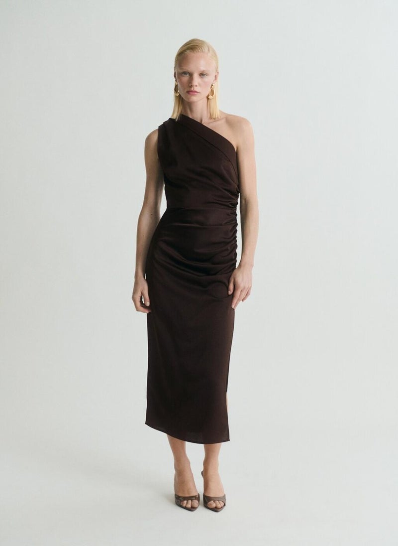 MANGO One-Shoulder Midi Dress  - Image 1