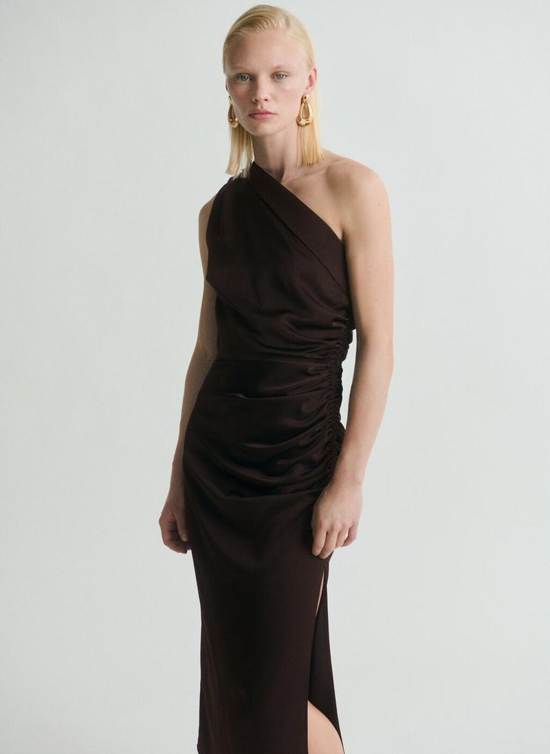 MANGO One-Shoulder Midi Dress  - Image 4