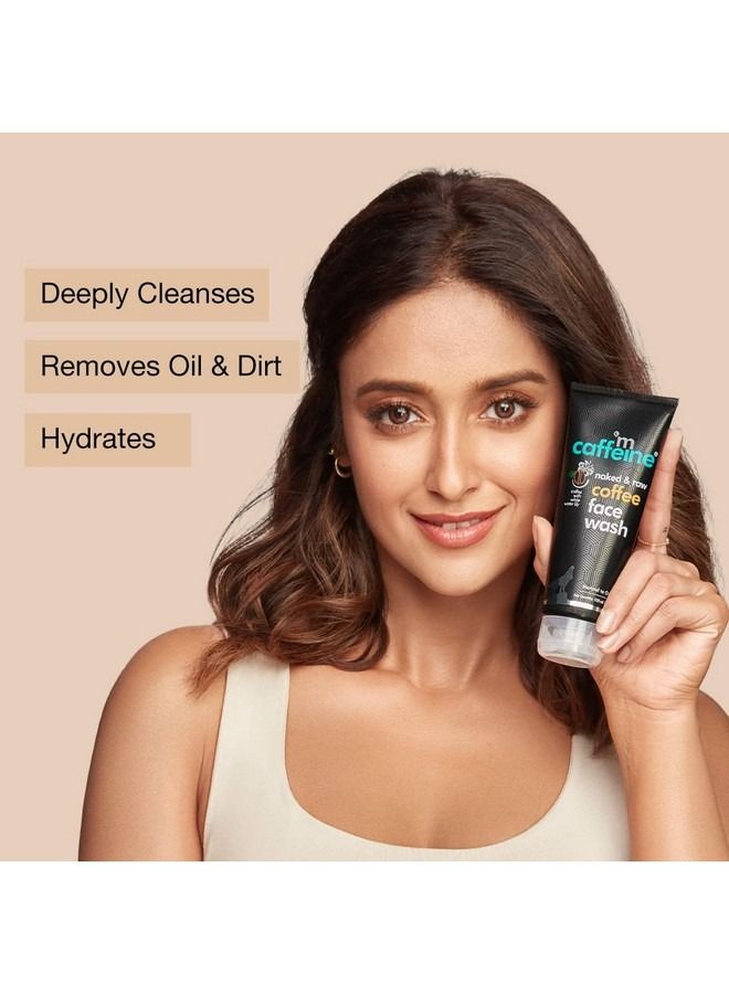 إم كافيين غسول الوجه المقشر والمرطب بالقهوة مع زنبق الماء الأبيض للبقع الداكنة، مضاد لحب الشباب، منظف لطيف للوجه للبشرة العادية إلى الدهنية، خالٍ من SLS والبارابين للنساء والرجال، 3.4 أونصة سائلة - Image 2