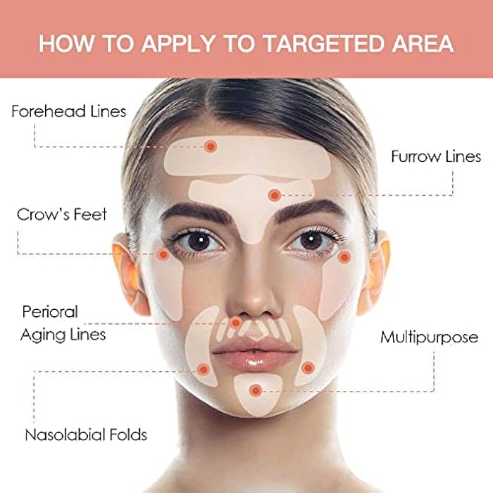 Muzooy Facial Wrinkle Smoothing Patches, Anti Wrinkle Face Strips, Set of 256pcs Reusable Face Tape for Reducing Forehead Eye and Around Mouth & Upper Lip Wrinkles, All in One Wrinkle Treatment - Image 2