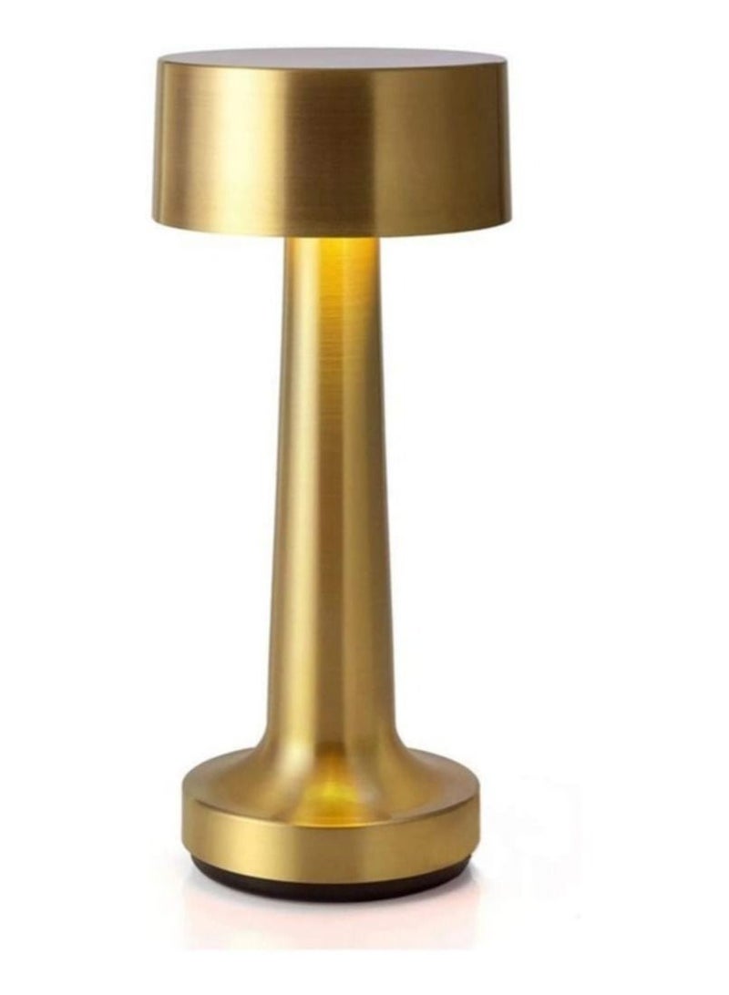 ELTRAZONE Modern Table Lamp Cordless Lighting 3W Dumbbells Style Dimmable Touch Switch LED Rechargeable Wireless Aluminium Desk Lamp for Restaurant Reading Bar Coffee Shop - Image 1