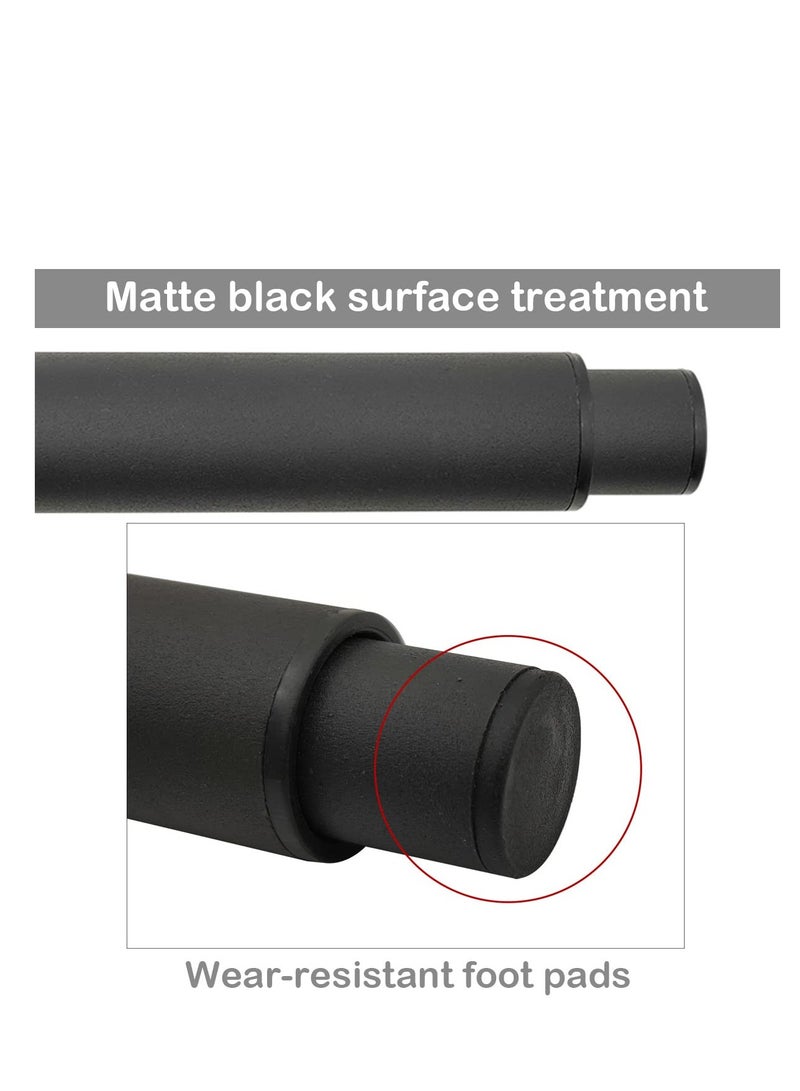 SYOSI Bed Legs Adjustable,Retractable Heavy Duty Bed Center Frame Slat Support Leg,Metal Furniture Support Feet,Suitable for Cabinet Sofa Bed Frame Replacement Parts 2Pcs 7inch -13inch (Black) - Image 4