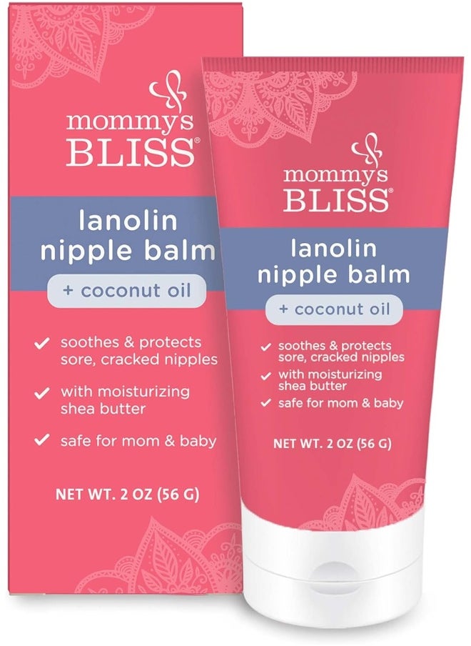 Mommy's Bliss Mommy's Bliss Lanolin Balm Breastfeeding Cream with Coconut Oil & Shea Butter, Soothing Cream for Sore, Cracked, Safe for Nursing Babies, Flavorless, 2 Oz  - Image 1