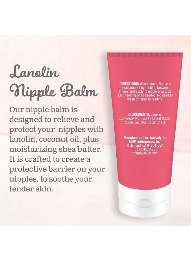 Mommy's Bliss Mommy's Bliss Lanolin Balm Breastfeeding Cream with Coconut Oil & Shea Butter, Soothing Cream for Sore, Cracked, Safe for Nursing Babies, Flavorless, 2 Oz  - Image 2