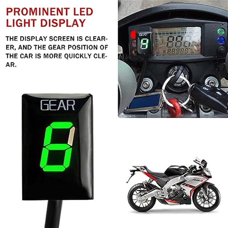 Wivplex Motorcycle Gear Display Indicator - Red - Image 3