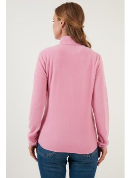 Lela High Collar Zipper Pocket Fleece Cardigan Women's Fleece 5907002  - Image 5