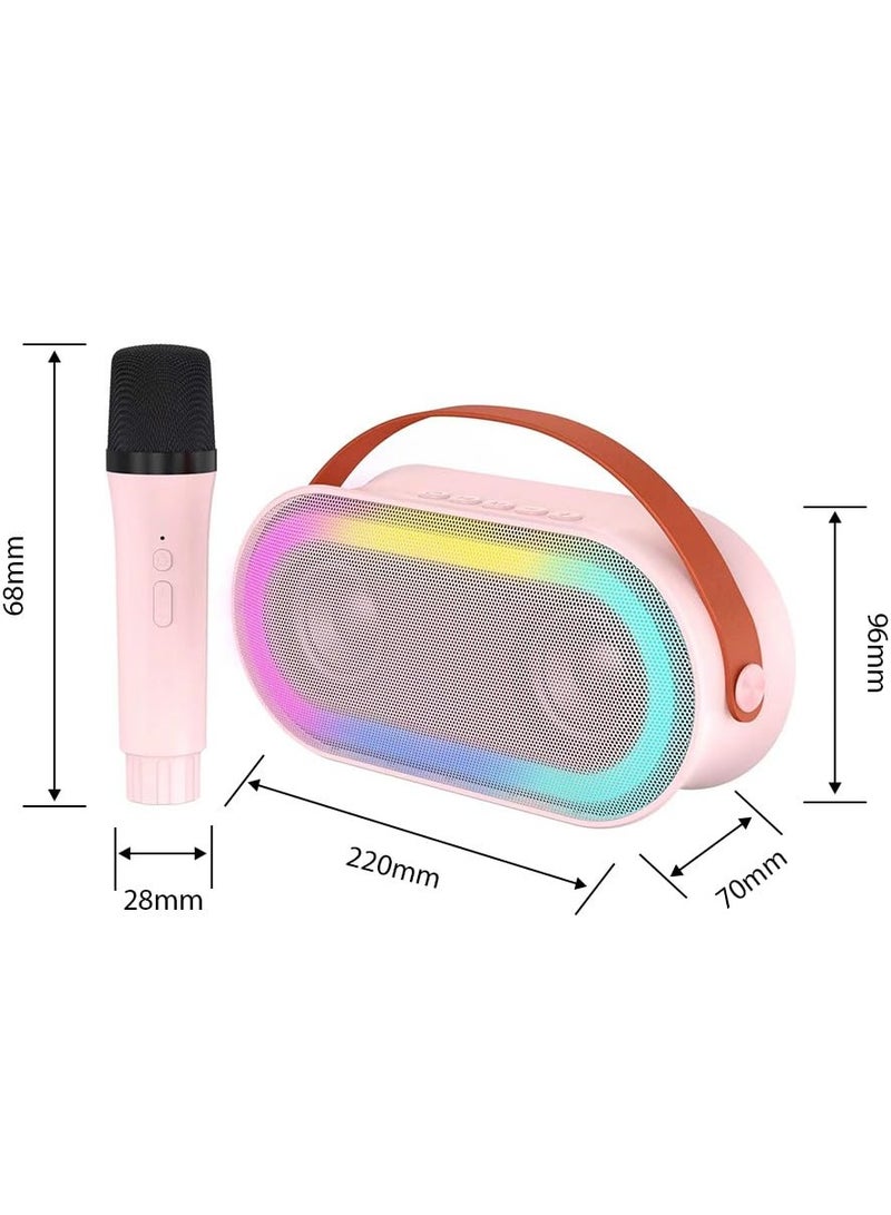 SYOSI Mini Karaoke Machine for Kids, Portable Bluetooth Speaker with 2 Wireless Microphones, Portable BT Speaker Rechargeable for Girls Boys Birthday Party - Image 2