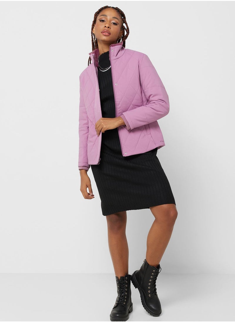 Urban Minx - Urban Minx Urban Minx Padded Jacket With Collar Fur - Image 1