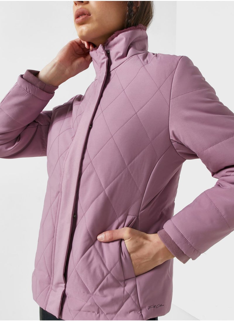 Urban Minx - Urban Minx Urban Minx Padded Jacket With Collar Fur - Image 1