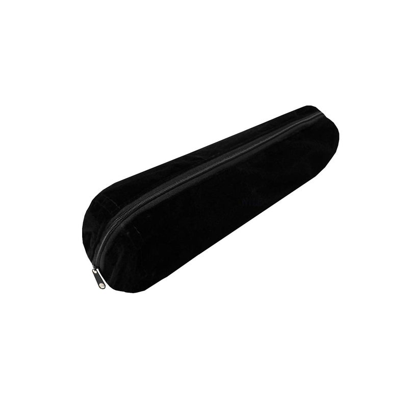 MOOCA Black Velvet Bracelet Bangle Watch Roll, Travel Pouch Jewelry Travel Organizer, Portable Zipper Pouch with A Removable Roll Insert for Standard Size Bracelets & Bangles - Image 3