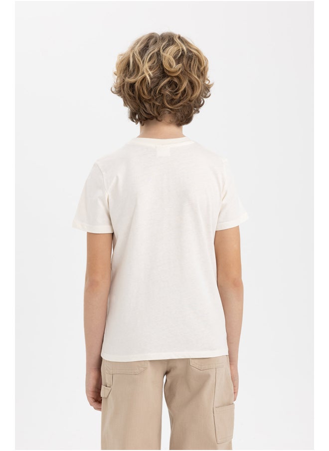 DeFacto - Boy Regular Fit Crew Neck Knitted Short Sleeve T-Shirt - Image 1