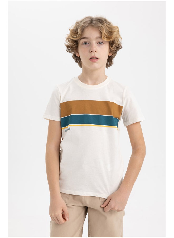 DeFacto - Boy Regular Fit Crew Neck Knitted Short Sleeve T-Shirt - Image 1