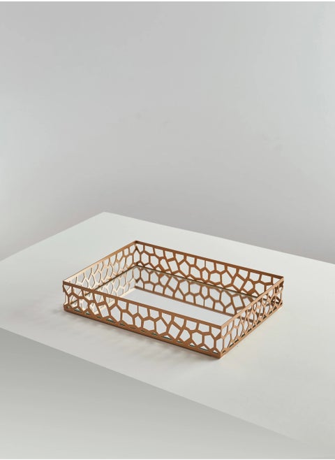 Spedra Gold Rectangular Tray