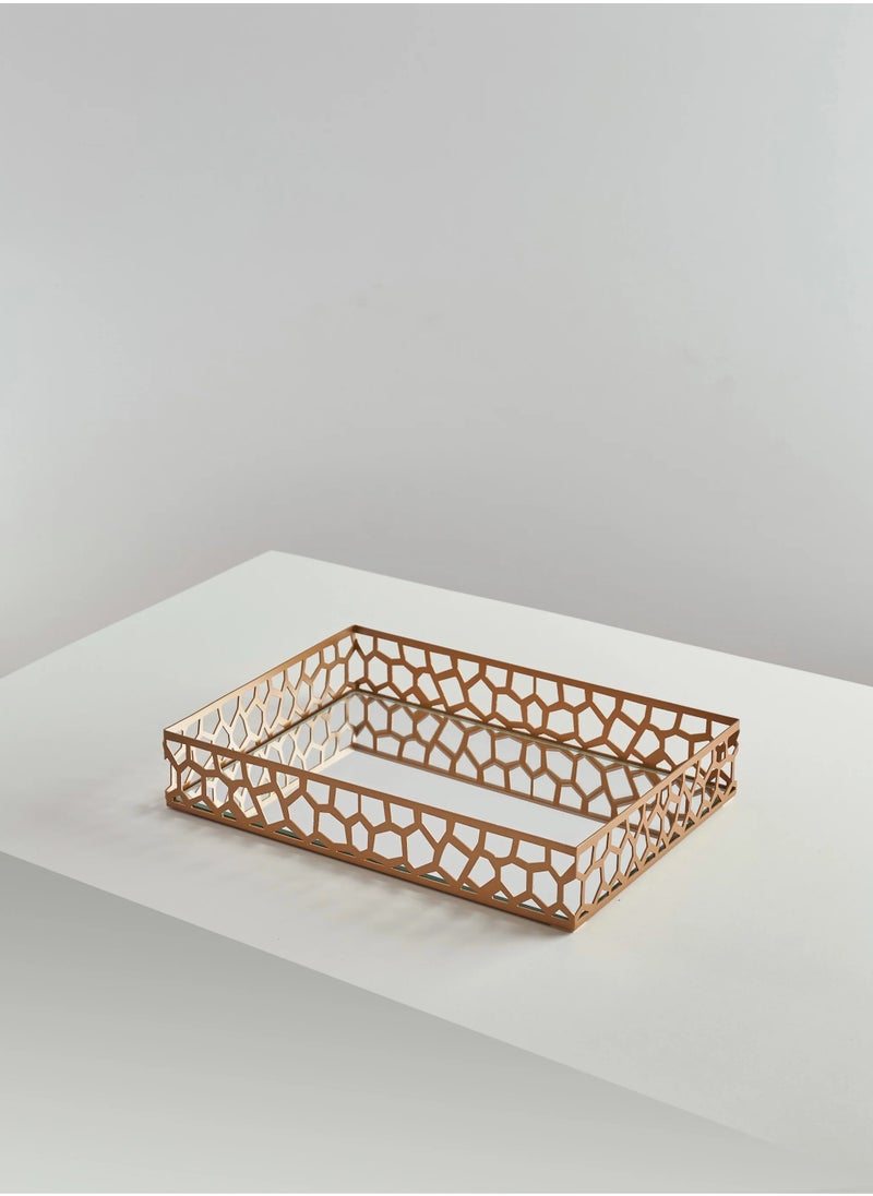 Generic - Spedra Gold Rectangular Tray - Image 1