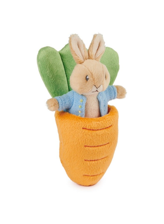 GUND Beatrix Potter 2-in-1 Peter Rabbit with Carrot Plush Playset, Bunny Stuffed Animal for Ages 1 and Up, Orange/Blue, 7” - Image 3