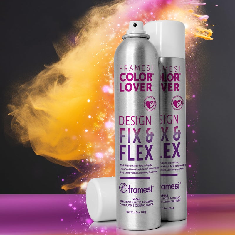 FRAMESI Color Lover Design Fix & Flex Strong Hold Hairspray, 10 oz, Workable and Brushable Hair Spray - Image 3