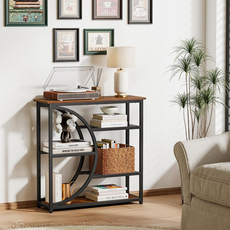 Snughome Entryway Table, Narrow Console Table, Industrial Sofa Table with 5 Tier Storage Shelves, Entrance Table for Hallway, Behind The Couch, Living Room, Foyer - Image 5