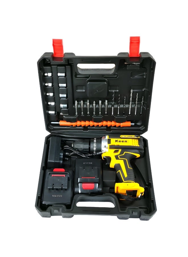 Keen 26V Cordless Drill Machine with Battery 10mm Keyless Chuck 2 Speed Power Drill Driver - Image 3