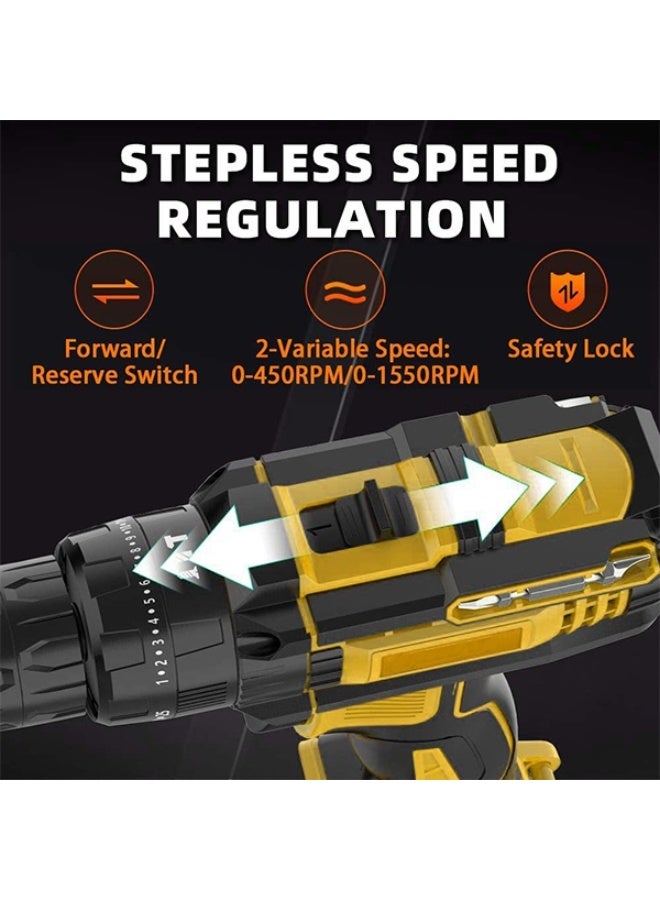 Keen 26V Cordless Drill Machine with Battery 10mm Keyless Chuck 2 Speed Power Drill Driver - Image 5