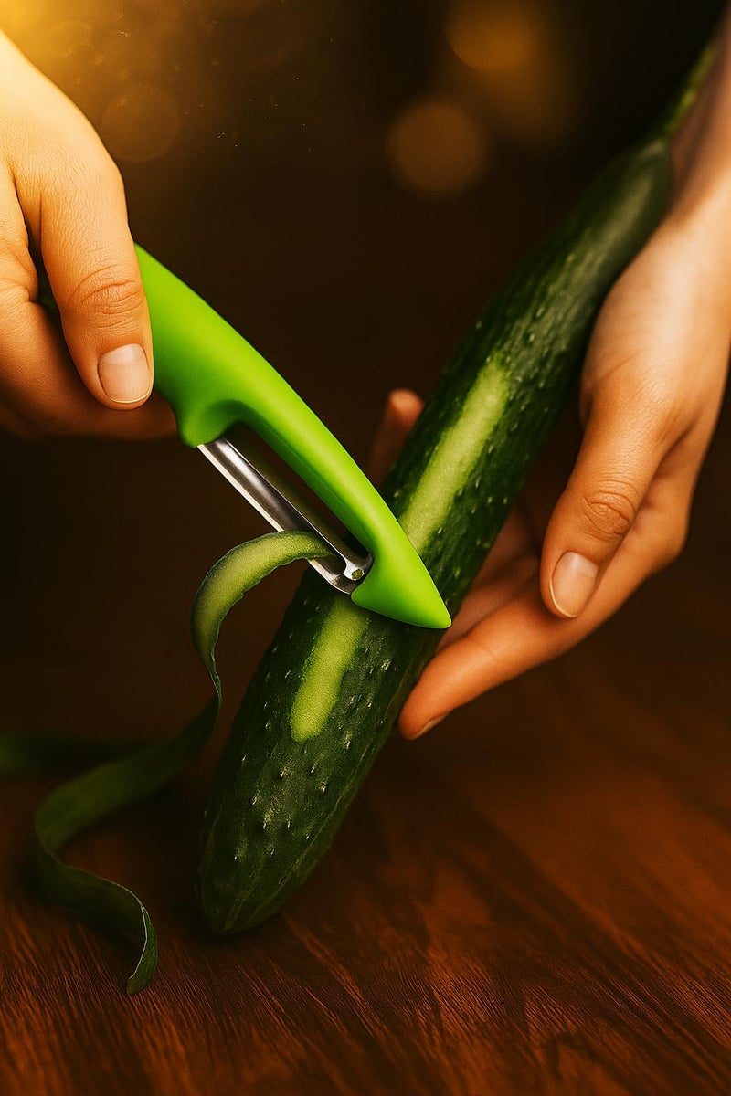 Top Chef Forever Peeler – Lightweight & Easy on Hands | Smooth, Effortless Peeling with Sharp Stainless Steel Blade – Green - Image 2