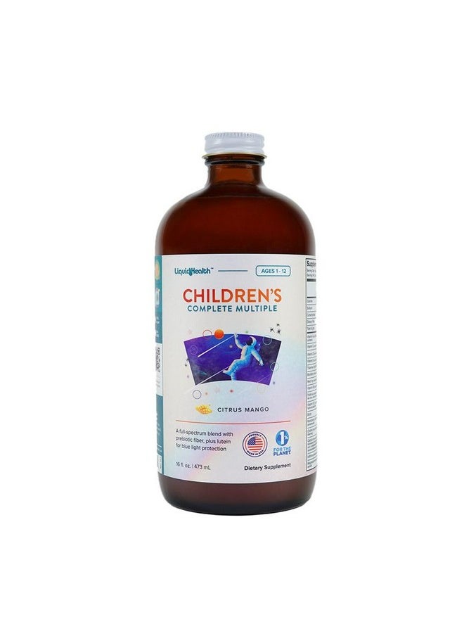 ليكويد هيلث LIQUIDHEALTH Children's Complete Liquid Multivitamins for Kids, Toddlers - فيتامينات أساسية، ومغذيات ومعادن، ودعم المناعة، وصحة الأمعاء - مذاق رائع، نباتي، غير معدّل وراثيًا، خالٍ من السكر (16 أونصة)  - Image 1