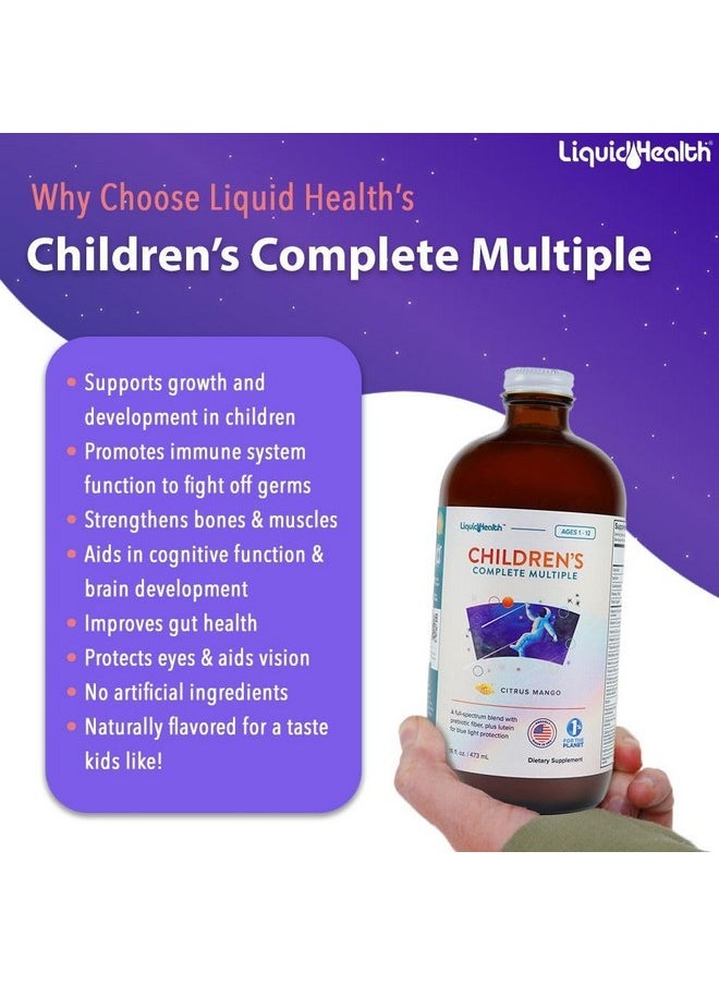 ليكويد هيلث LIQUIDHEALTH Children's Complete Liquid Multivitamins for Kids, Toddlers - فيتامينات أساسية، ومغذيات ومعادن، ودعم المناعة، وصحة الأمعاء - مذاق رائع، نباتي، غير معدّل وراثيًا، خالٍ من السكر (16 أونصة)  - Image 3