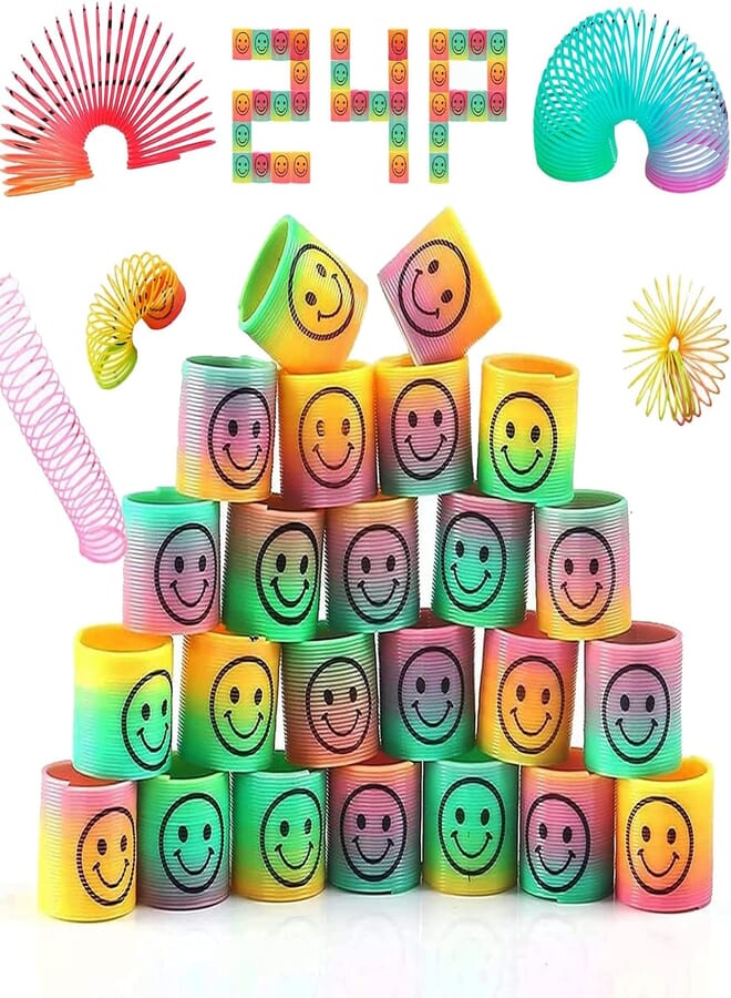Generic SNAPTRON Smiley Party Favors For Kids Birthday Party- 24Pcs Spring Birthday Gift Toys For Girls Boys, Return Gifts For Birthday Party kids, Birthday Giveaways For Kids Bulk Mini Toys Pinata Goody Bag 
