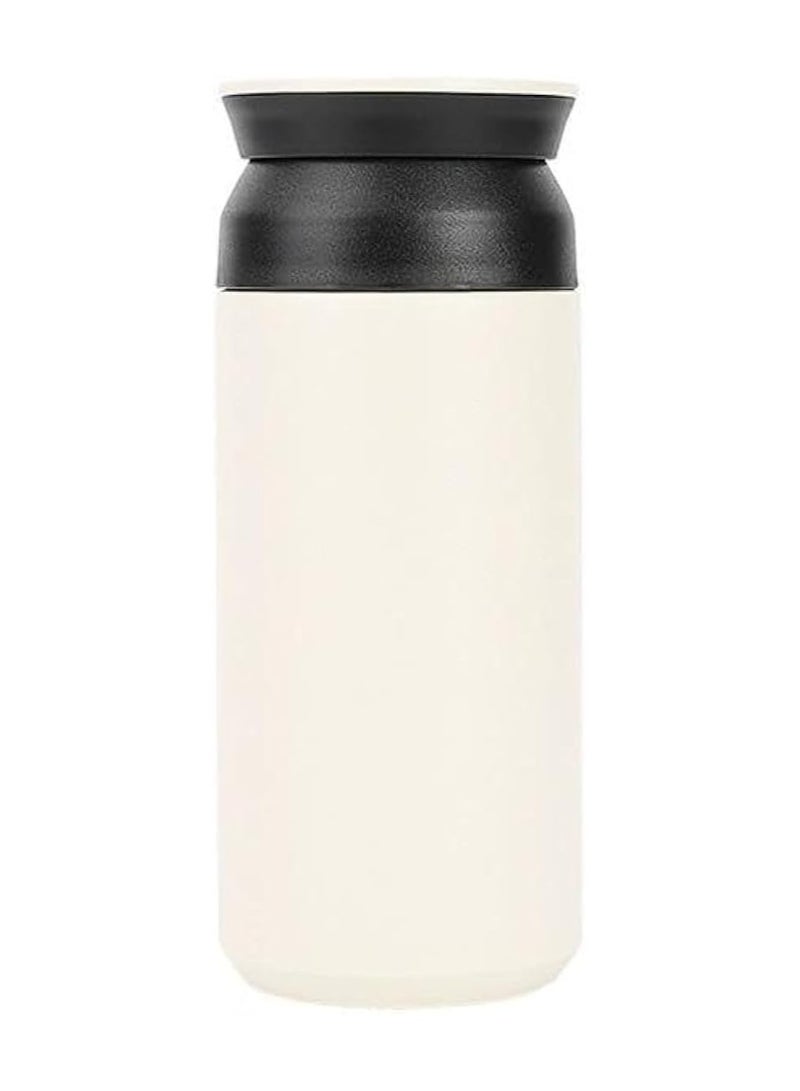 Generic Japanese Style Thermos Cup, Simple Frosted, Portable, Compact, 304 Stainless Steel Water Cup, High Value Coffee Cup for Male and Female Student (White, 350ml) - Image 1